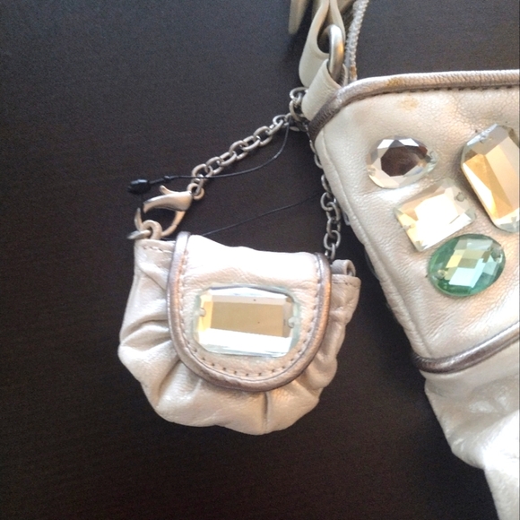 Cole Haan Women's Pearl-Embellished Leather Shoulder Bag - Picture 13 of 15